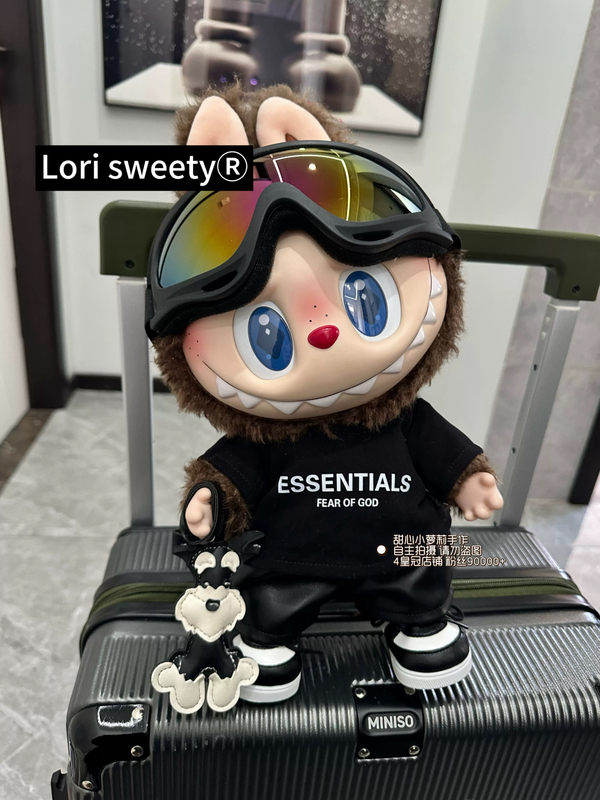 Original First-Generation Black Leather 37cm La-Bubu Outfit 38cm La-Bubu Outfit King Outfit