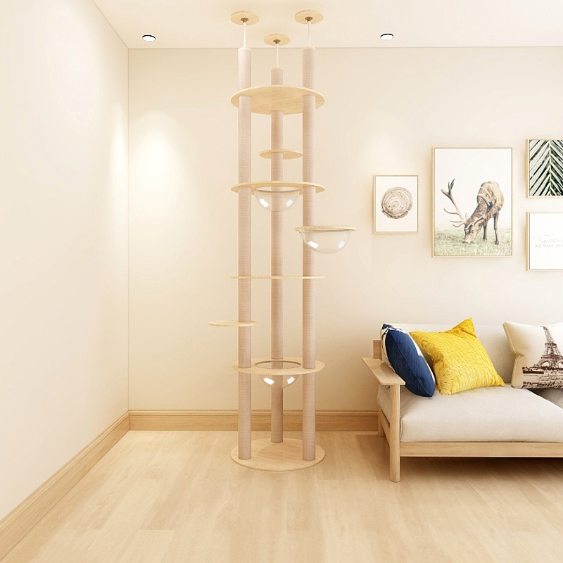 Mengzhu solid wood cat climbing frame through the sky column large cat climbing cat nest cat nest cat tree platform Sky Cabin