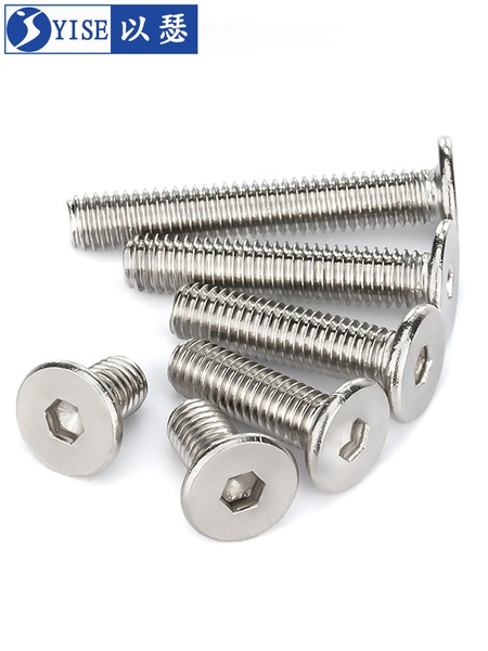 304 Stainless Steel cm Large Flat Head Ultra-Thin Head Flathead Hexagon Screw Bolt M2m3m4m5m6m8