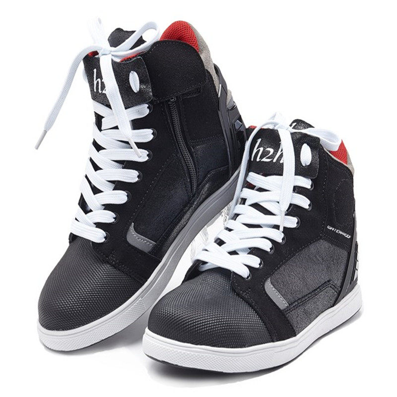 Fall-proof warm motorcycle men and women riding waterproof shoes and boots Fashion dynamic leisure motorcycle travel multi-color shoelaces H2H