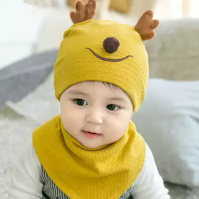 Baby hat spring and autumn thin section men and women children pure cotton newborn pullover fetal hat cute super cute baby hat