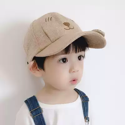 Children's baseball cap spring and autumn male tide sun hat toddler baseball hat sunscreen girl child autumn thin