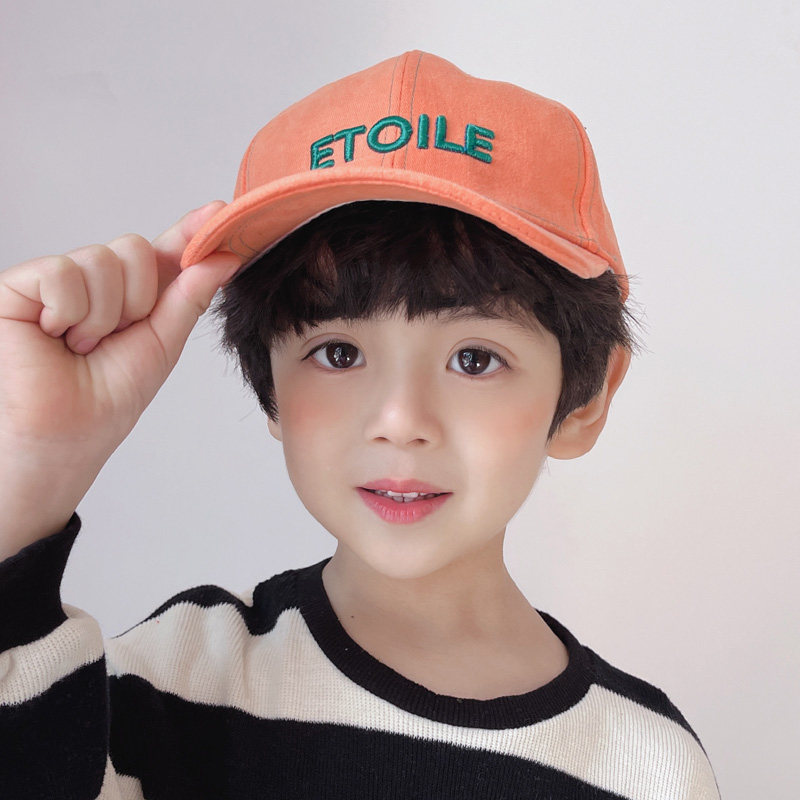 Toddler's baseball cap thin spring and autumn out of the sun beach hat Alphabet Stick ball hat Children's hat Summer Leisure 100 lap