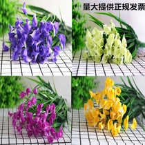Single bunch fake flower simulation green plant fake plant grass flower plastic flower fence flower slot partition flower arrangement flower green grass