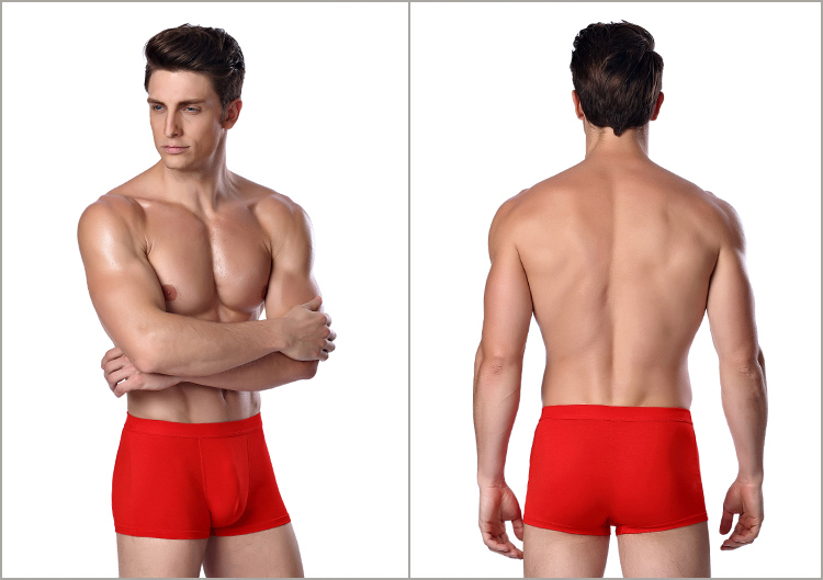 Hàng ngày đặc biệt sợi tre đồ lót nam boxer thoáng khí thanh niên giữa eo quần modal rộng cao su boxer quan lot nam