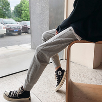 Sports pants woman loose bunches 2021 new spring and autumn season thin outside wearing 90% small sub casual pants boomers