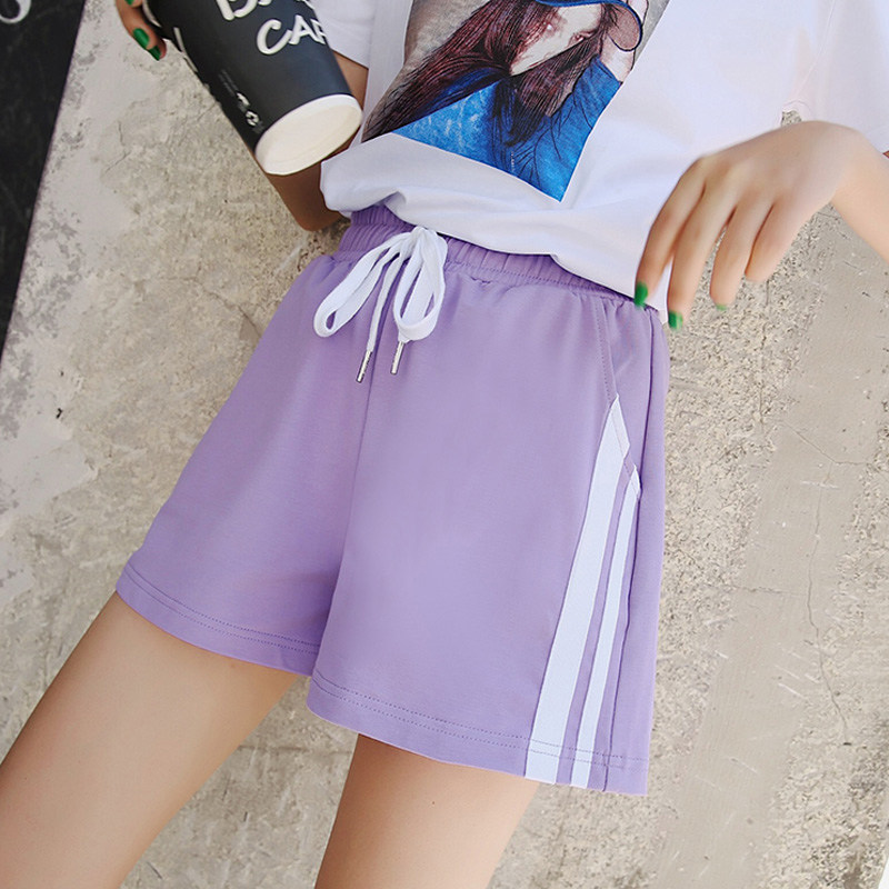 Han Edition Third Sports Shorts Women Running Summer Students Wear Leisure Wide Legs and Walking