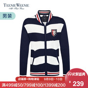 Teenie Weenie gấu mùa thu nam thường sọc áo len cardigan TNCK63823A