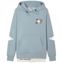 TeenieWeenie bear spring fashionable patchwork hooded sweatshirt pullover fashionable Korean version for women