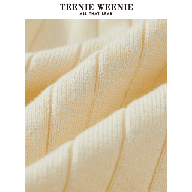 TeenieWeenie Bear 2024 ຄໍ V-neck pullover sweater vest ວິທະຍາໄລຊັ້ນສູງສັ້ນສໍາລັບແມ່ຍິງ