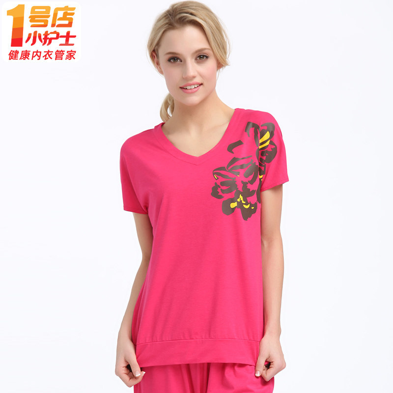 Little nurse ladies short-sleeved T-shirt summer thin section modal cotton casual outerwear half-sleeved vest home service tops