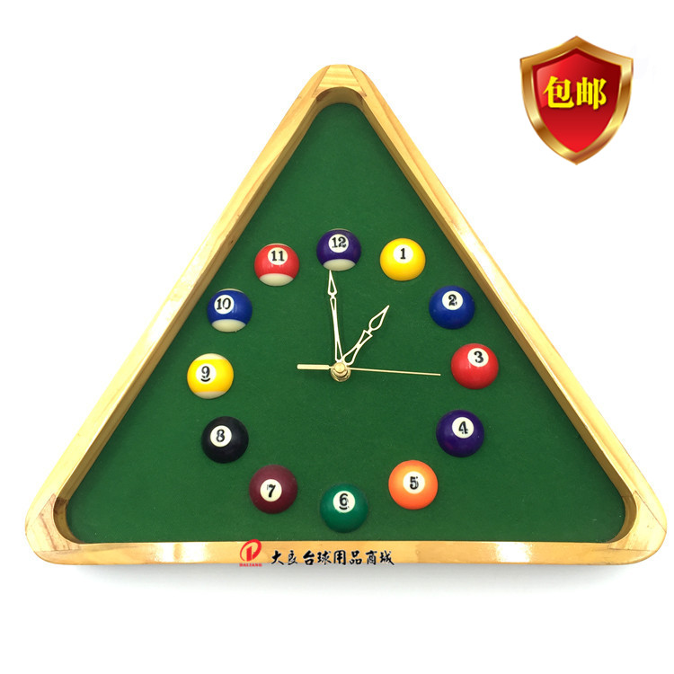 Table tennis hall hanging bell personality and watch creative fashion solid wood art table ball clock ticking ball accessories chronograph clock