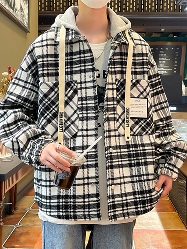 Осенняя флисовая куртка, рубашка с капюшоном, подходит для подростков, увеличенная толщина, в стиле Шанель