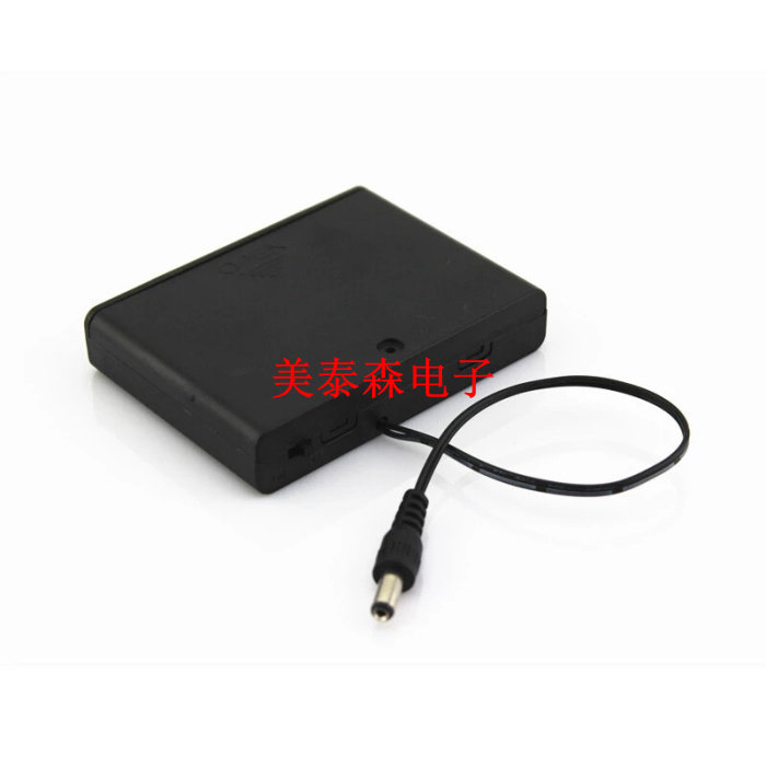 No. 5 6-section button cover battery box 9V with cover with switch with DC head 6 AA batteries with cover battery box 9V