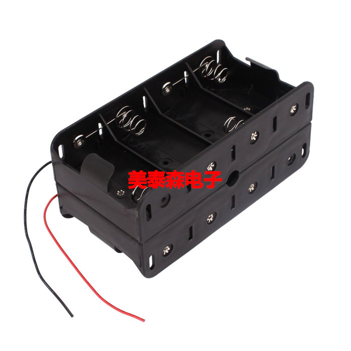 Number 1 8 sections Back to back Battery holder Backfold battery case D Type 8 Section of battery case Large number eight section battery case 12v
