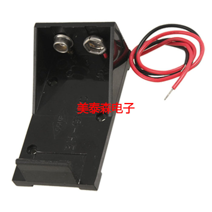 9V Power Battery Box 9V Battery Holder Buckle With Cable No Cover No Switch 6F22 Battery Box 9V Battery Box