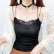 Vẻ đẹp ngọt ngào đầm ren khâu đôi đan dây đeo vai nữ Slim mỏng bên trong có tay áo thun đáy mùa hè quần áo