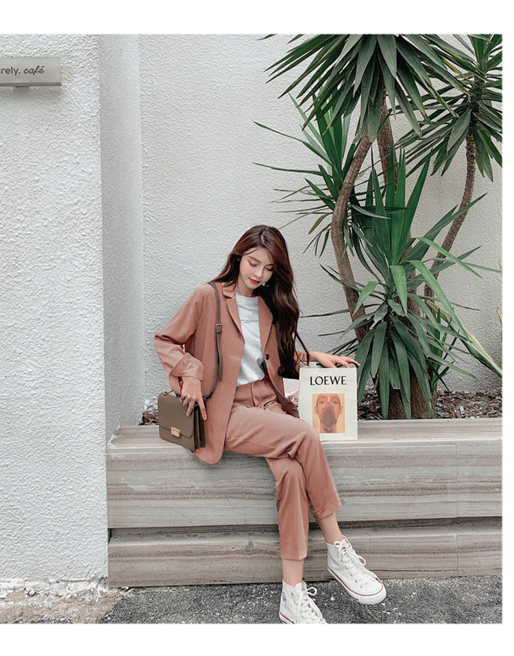 パンツセットアップ 女性用テーラードジャケット上下セット