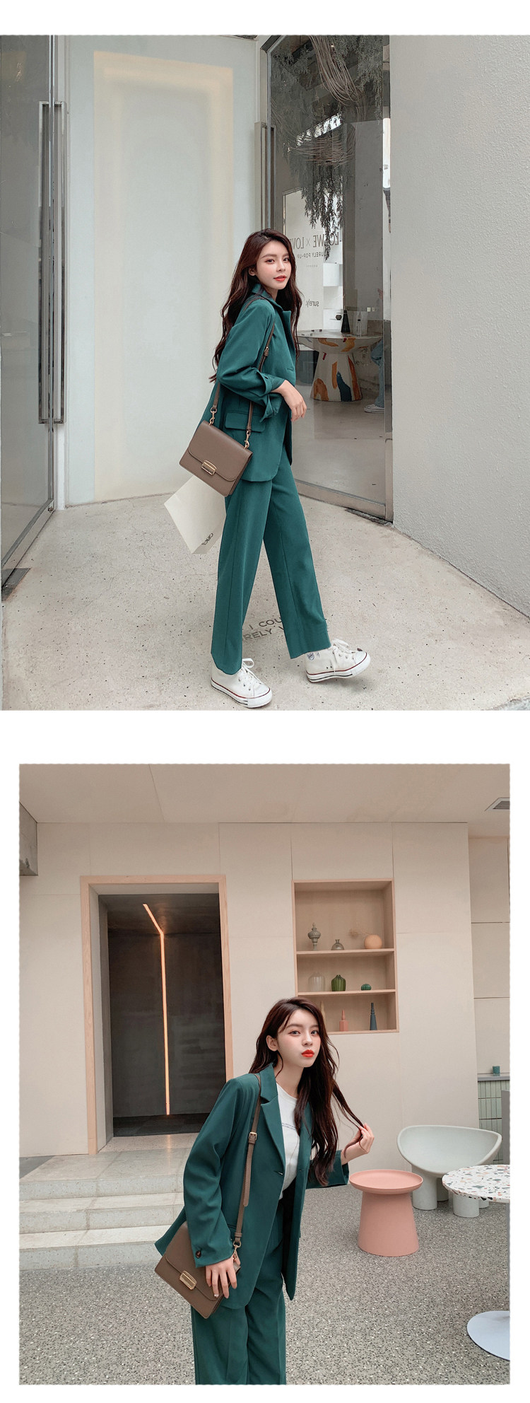 パンツセットアップ 女性用テーラードジャケット上下セット