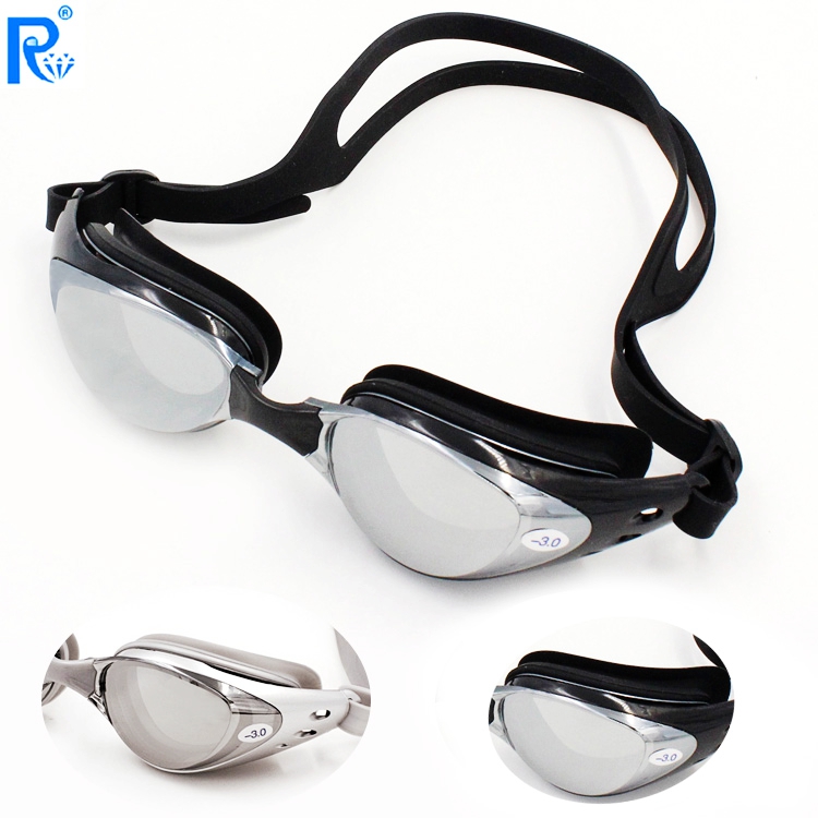 High definition plating anti-fog myopia swimming glasses male and female universal swimming pool spa seaside coated multi-degree optional swimming goggles