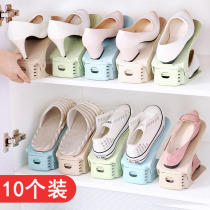 The same footwear frame can adjust double - deck multi - functional collection frame household 10 indoors