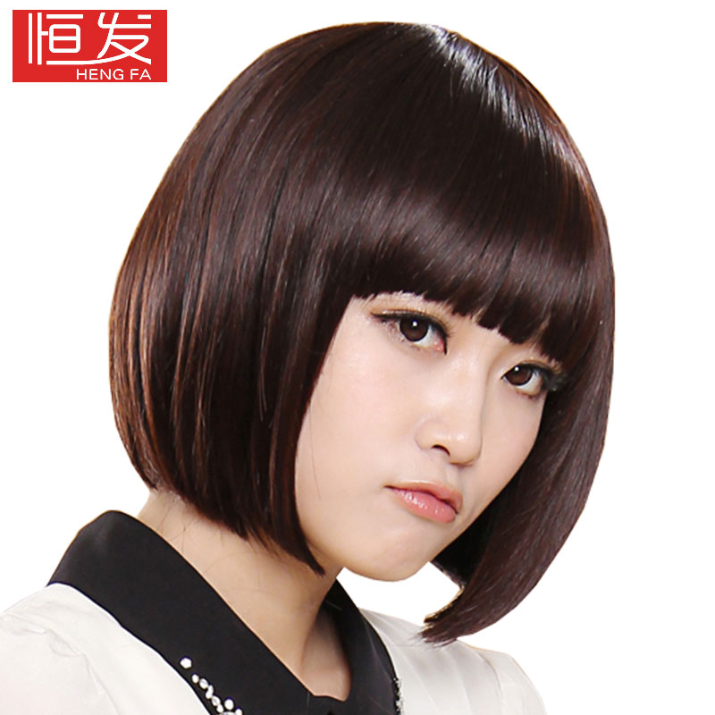 Permanent Hair Wig Female Short Hair Hairstyle Round Face Bobo