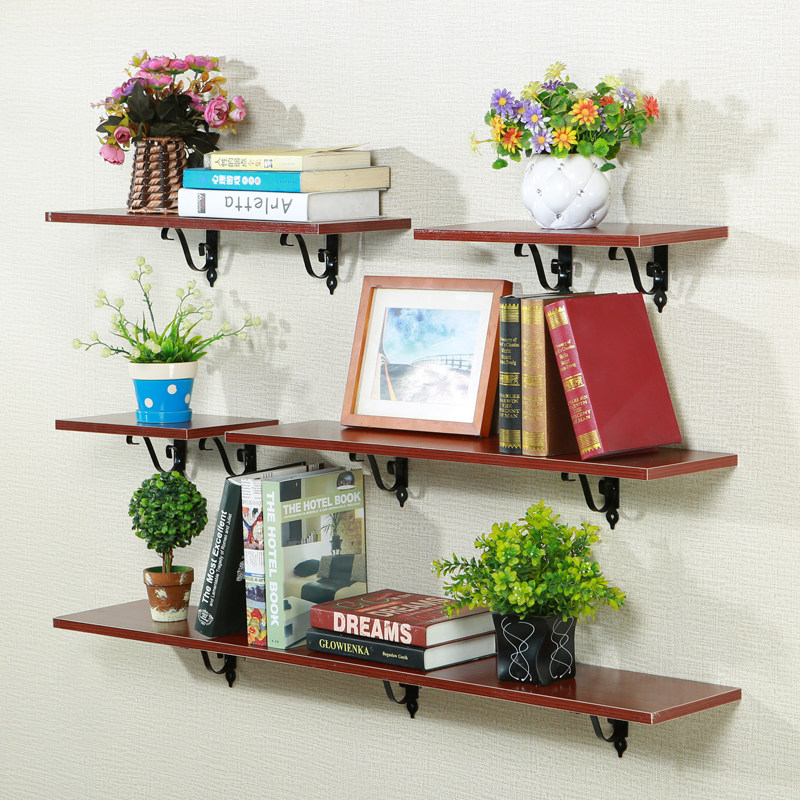 Wall shelf one-word partition shelf living room kitchen creative wall hanging flower rack wall wall bookshelf shelf