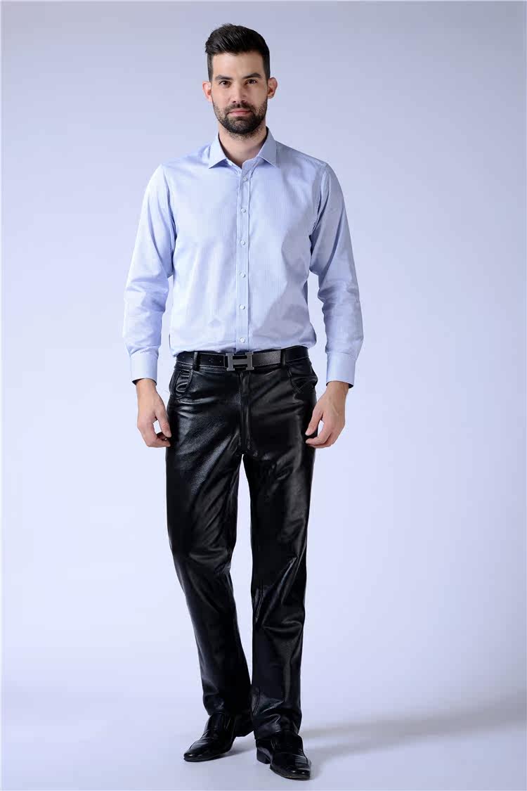 Pantalon cuir homme droit pour hiver - Ref 1492628 Image 20