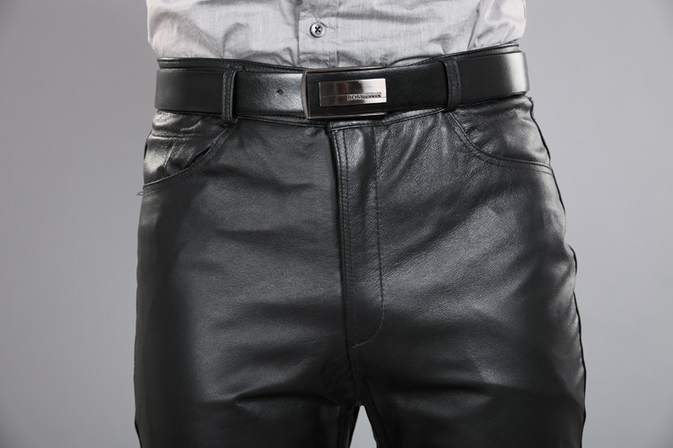 Pantalon cuir homme droit pour hiver - Ref 1492162 Image 13