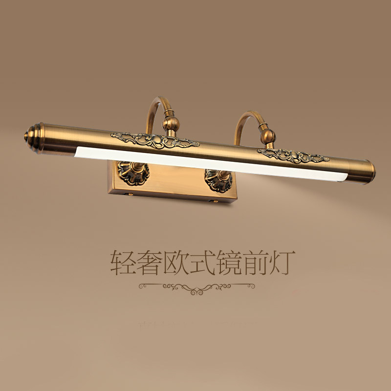 European mirror front lamp retro led toilet bathroom cabinet mirror lamp American mirror lamp Nordic makeup vanity lamp
