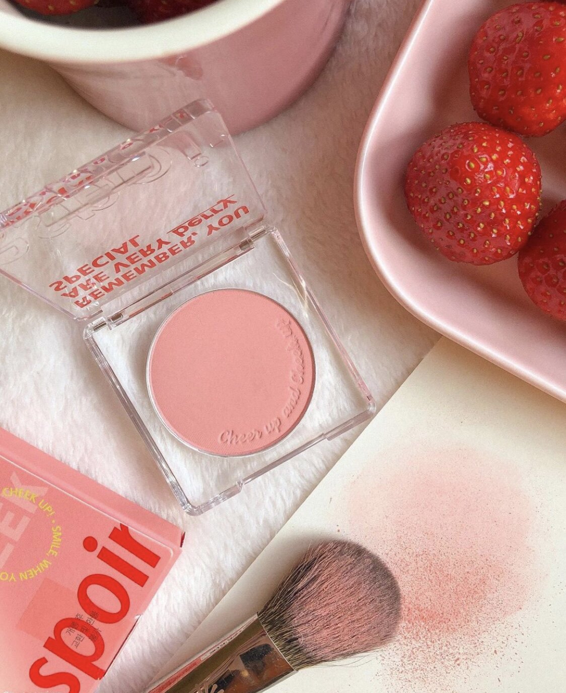 Korean eSpoir Esper Real cheek up monochrome matte blush strawberry milk lavender color