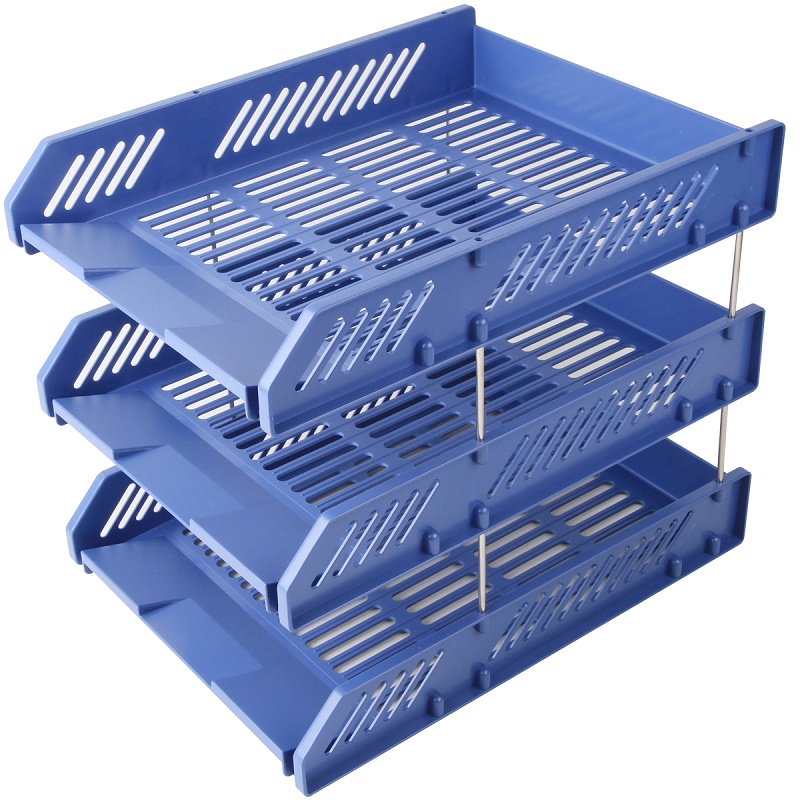 Deli 9209 three-storey file tray file seat basket desk surface file rack information storage office supplies stationery
