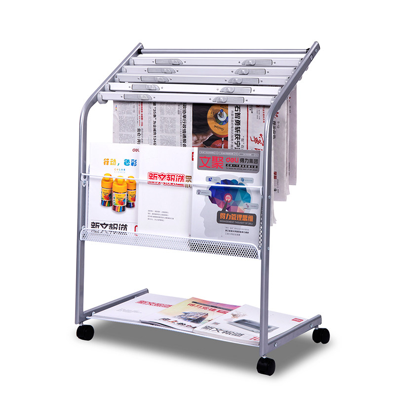 Deli 9302 standard newspaper stand Book rack newspaper rack Display rack Magazine rack Office supplies stationery
