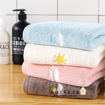 Japanese full cotton thick water absorption does not lose hair gp wash face towel home ins men and women couples cute bath towel