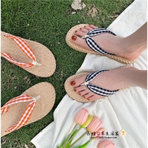 Japan imported fashion gp Flip-flops female ins tide seaside holiday clip foot sandals summer sandals