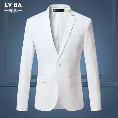 Spring and Autumn Men's Single West Casual Dress Fried Street Suit White Handsome Men's Korean Trend