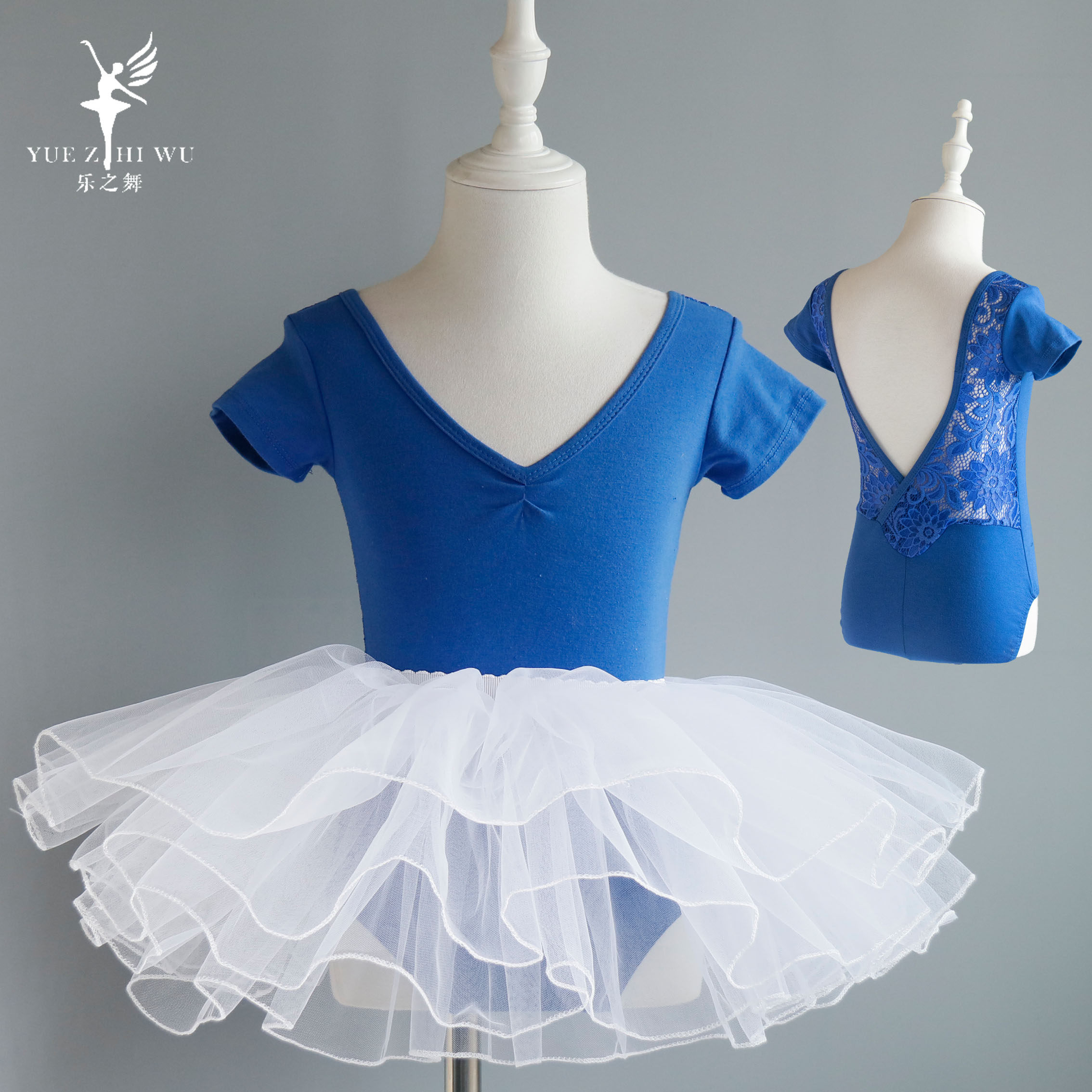 Children's dancing girls rehearssing for girls Summer short sleeves dance clothes Chinese dance folk dance costumes