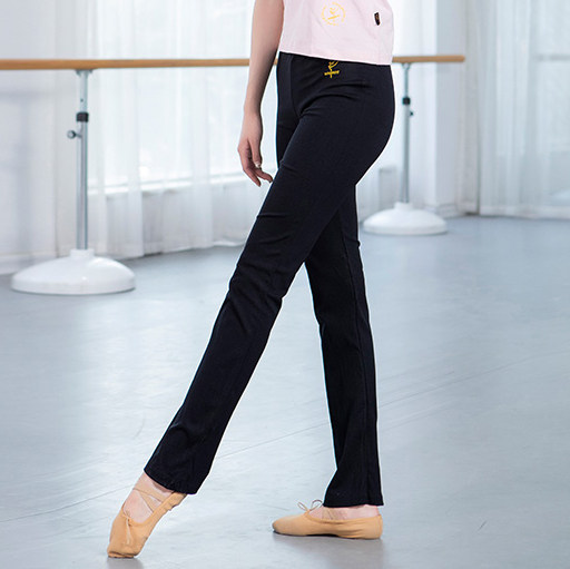 Red Dancing Shoes High Waist Dance Pants Practice Long Pants Female Nylon Straight Drum Pants Body Straight Cylinder Fitness Adult Children Dance Pants