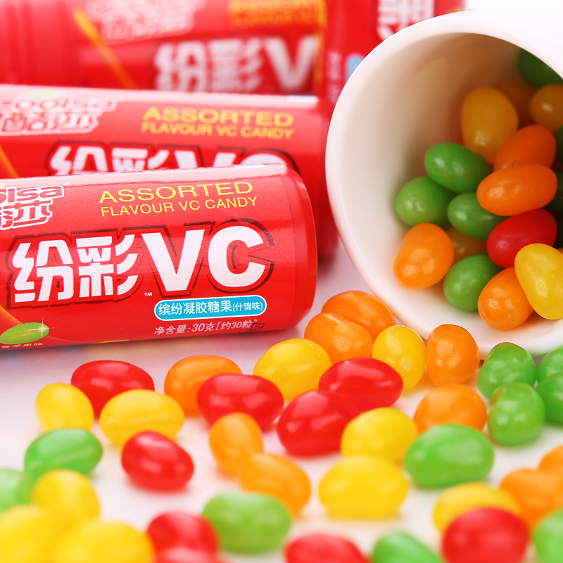 Quantum Rainbow Candy Bottle Acid Candy Colorful Sugar and Bean Children Nostalgia Snacks (Shelter Life 18 months)