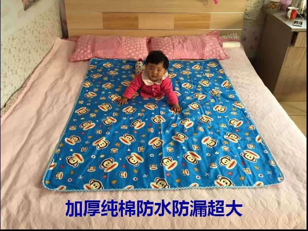 Thickened pure cotton breathable baby diaper pad elderly care pad waterproof washable elderly diapers mattress oversized