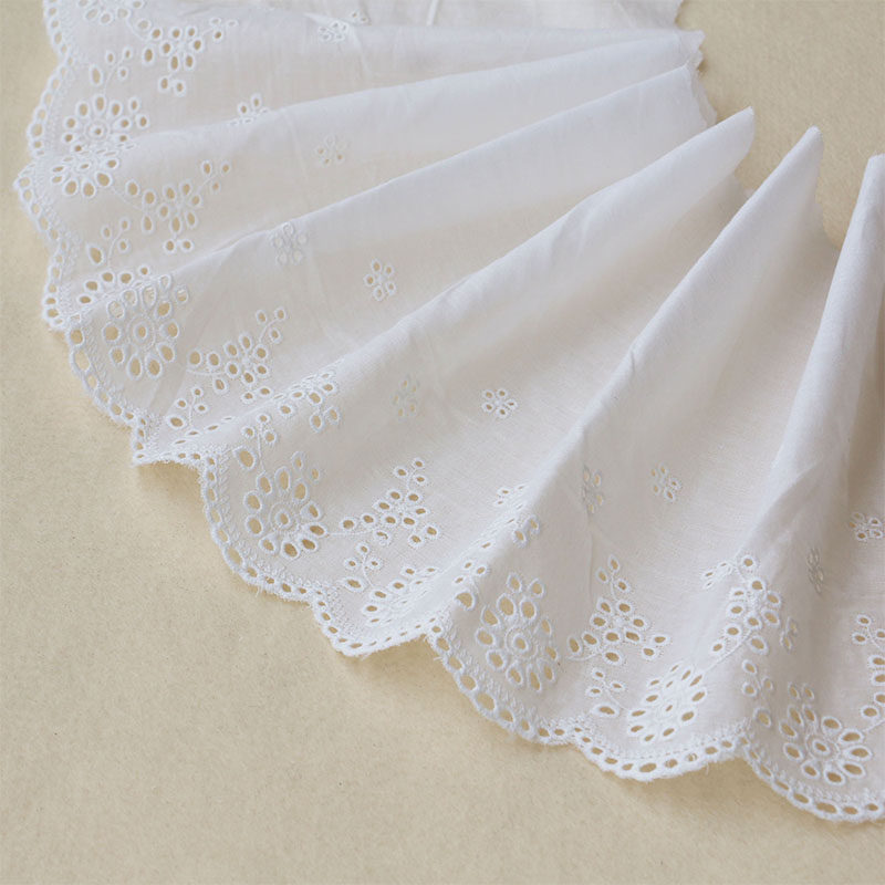 Cotton embroidery lace cotton embroidery cloth handmade diy skirt collar curtain sofa clothing accessories 24cm wide