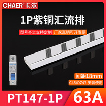 CHAER Carl PT147-1P 63A copper bus bar C45 circuit breaker wiring strip ROSH CE certification