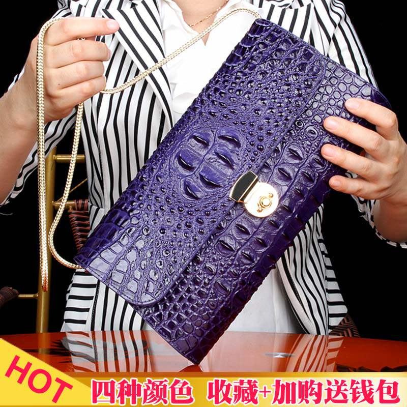 Alligator skin bag leather bag high-grade handbag large-capacity quality handbag handbag
