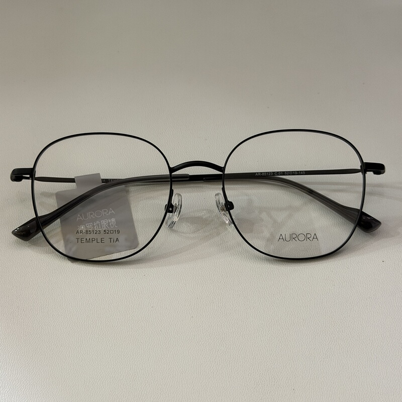 Aurora Fashion Titanium Eyeglass Frame Ar-85123 C01 Color Code Black Aurora Fashion Titanium Eyeglass Frame Ar-85123 C01 Color Code Black