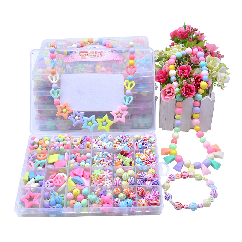 Children's string bead toy prodiy hand - made decorations baby wearing bead girls necklace bracelet