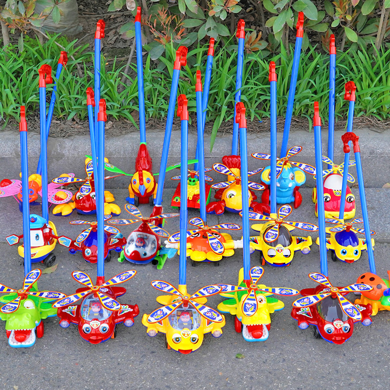 Baby toddler trolley push music baby hand push plane toy children learn to walk single pole 1-2 year old putter