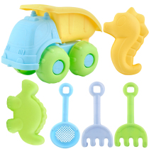 Childrens beach bath toy car kit baby playing sand large digging hourglass shovel deciding tool
