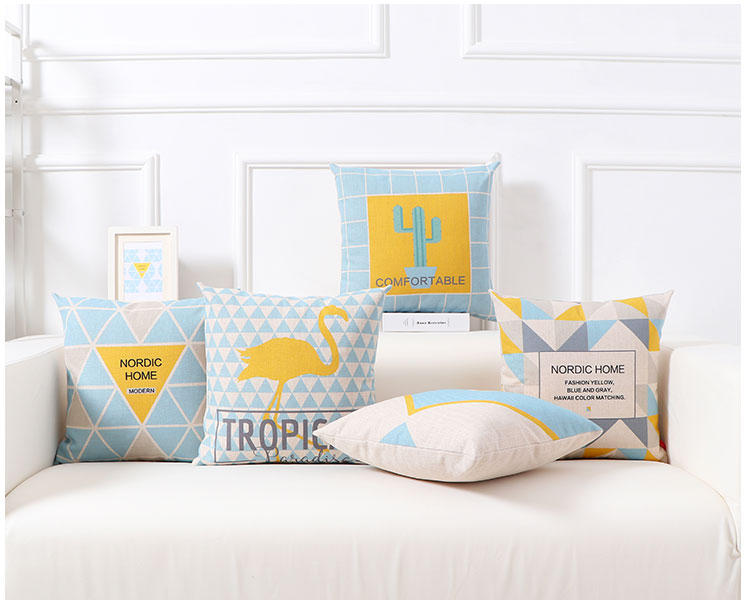 Sofa đệm gối ngủ gối chiếc xe trở lại văn phòng phòng khách ins Bắc Âu phong cách màu sắc Hawaii - Trở lại đệm / Bolsters bộ mền gối văn phòng