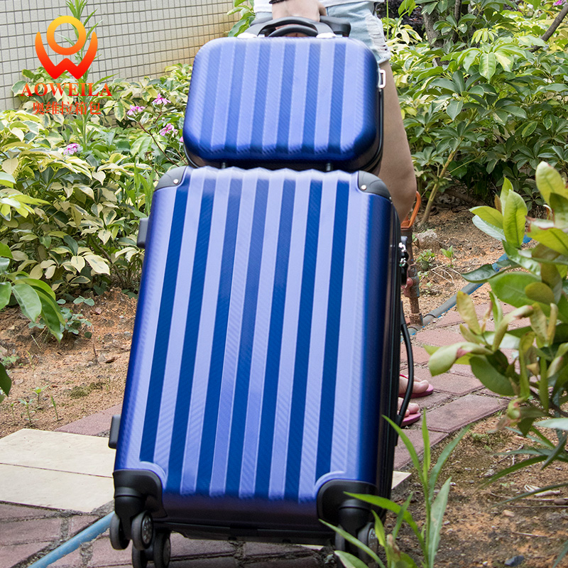 Aoweila/奧維拉拉桿箱萬向輪子母箱男女化妝斜跨行李箱密碼箱13寸旅行登機(jī)密碼箱