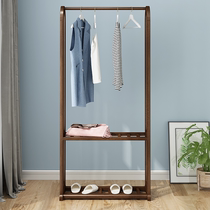 Tuma impression walnut bedroom floor-to-floor storage simple coat rack modern simple solid wood household hanger